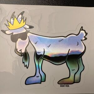 GOAT USA Holographic Goat Sticker